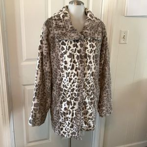 Dennis Basso animal print jacket size 1X